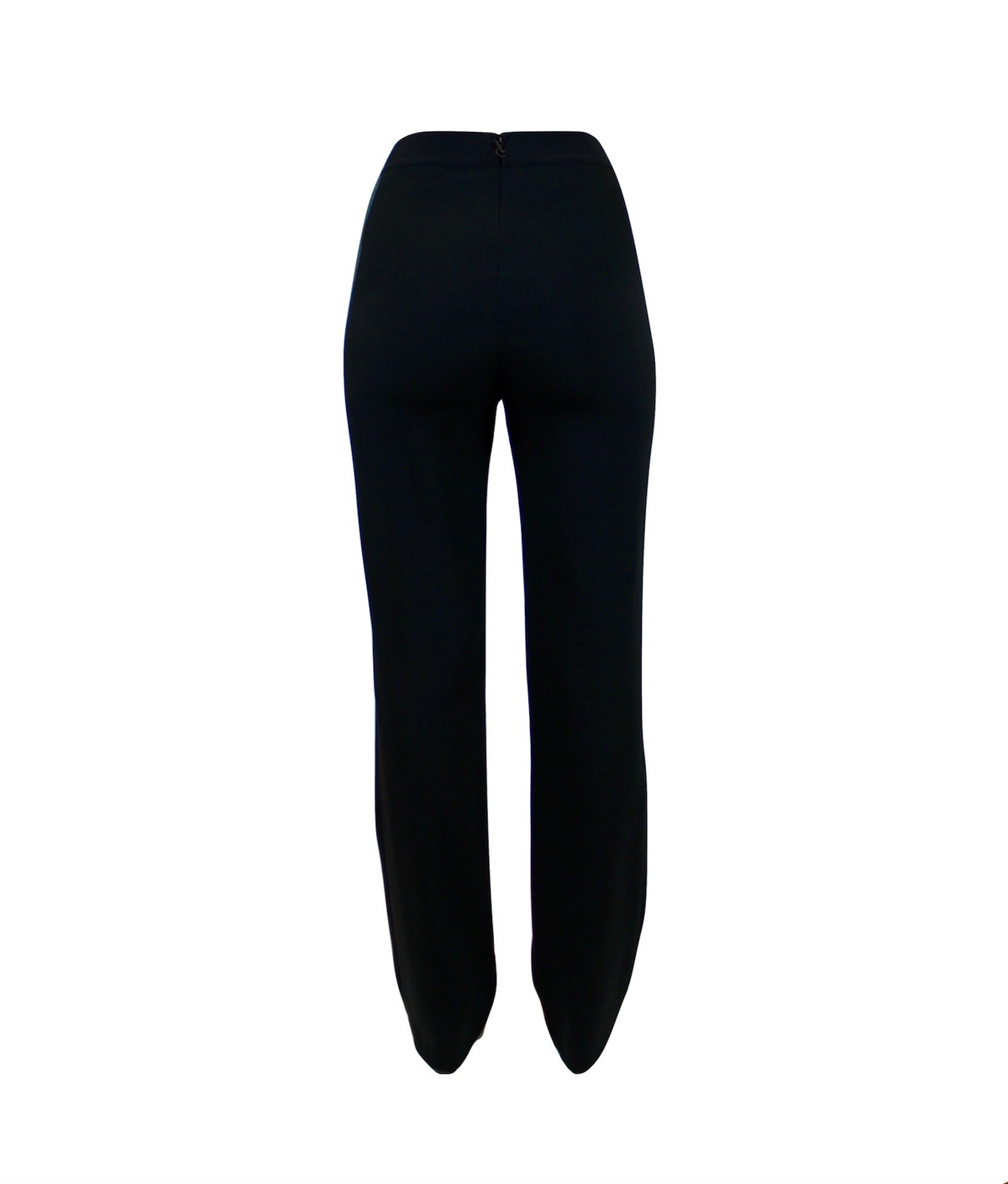 Anliegende schwarze Multiplyfashion Hose mit elastischem Gummibund und nahtverdecktem Reißverschluss.