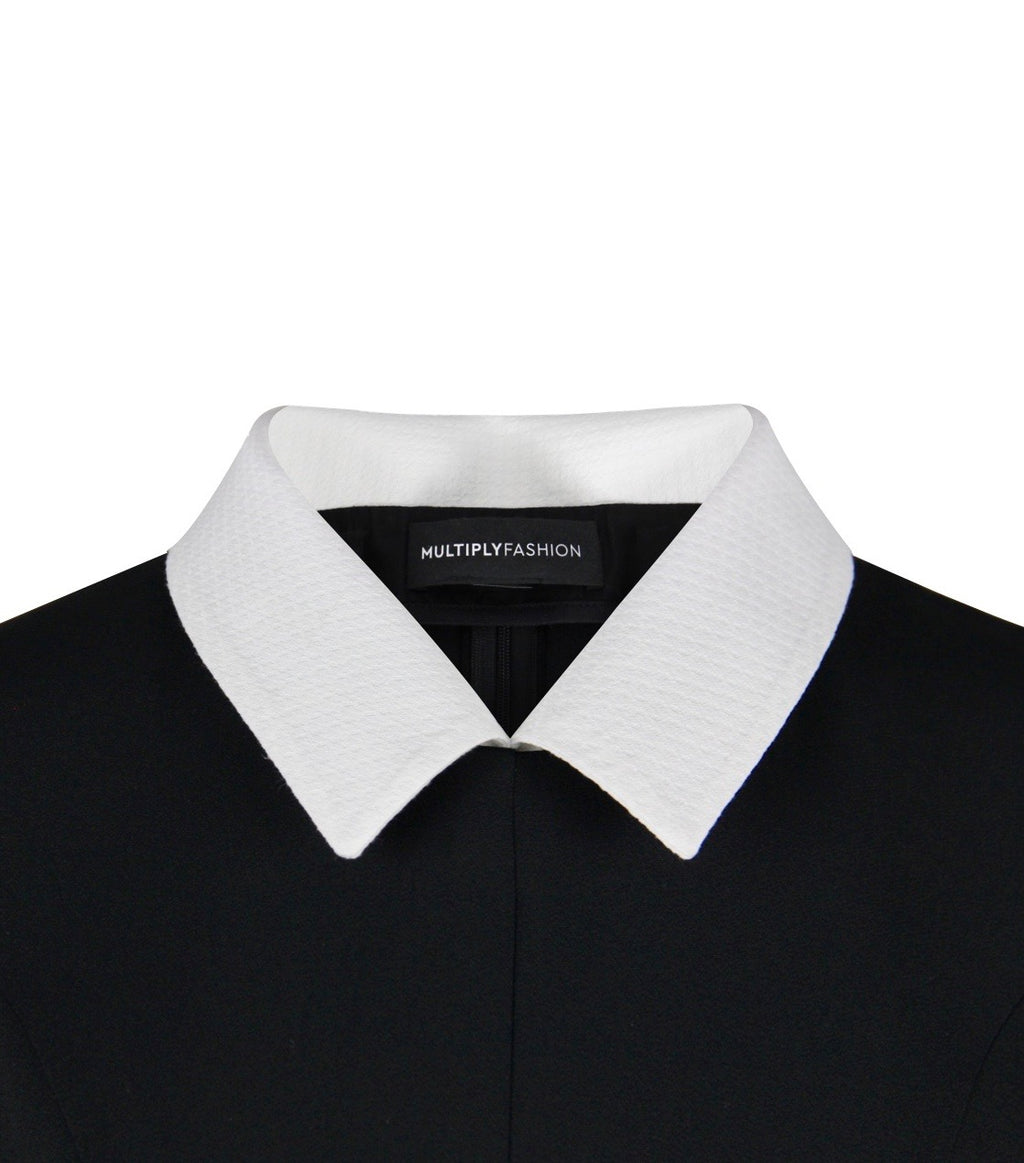 Abnehmbarer Hemdkragen weiß aus Baumwolle Jacquard. 