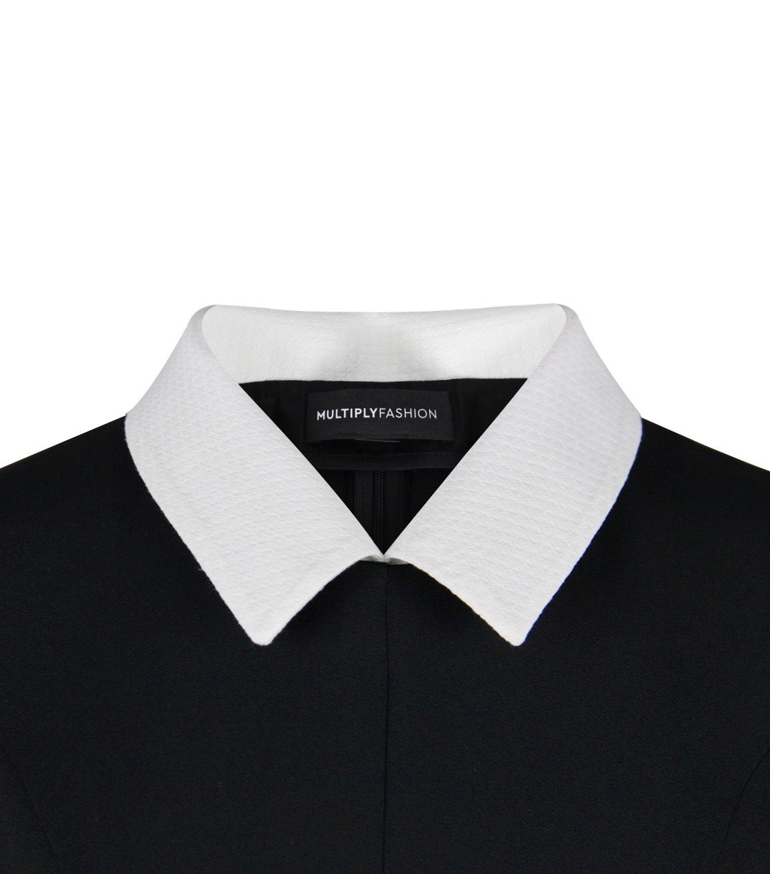 Abnehmbarer Hemdkragen weiß aus Baumwolle Jacquard. 